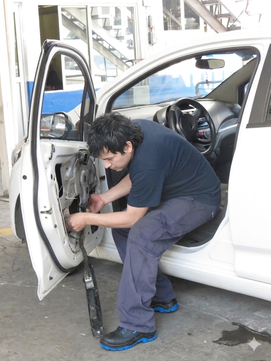 Reparación de elevador de puerta automotriz